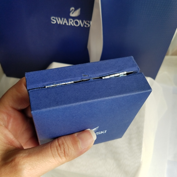 AUTHENTIC Swarovski Large Magenta Purple Teardrop Necklace & Earrings SET - Picture 16 of 16